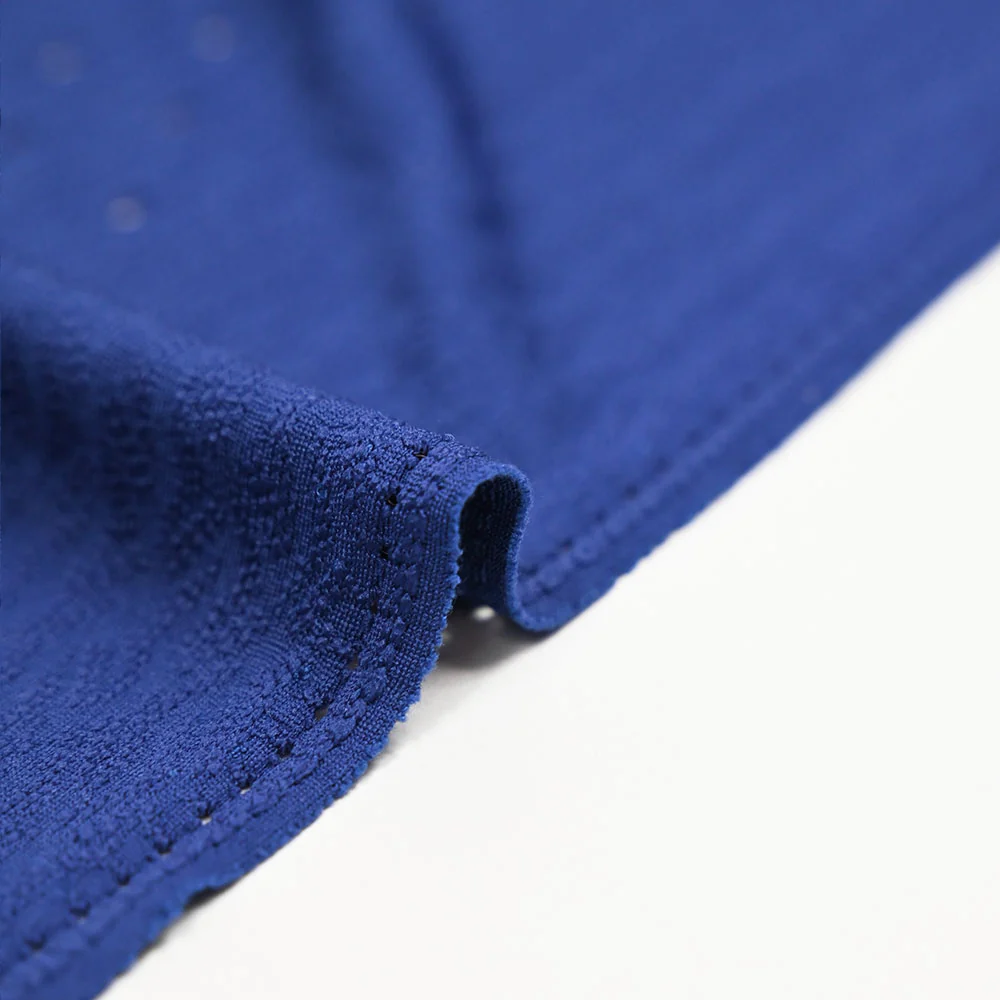 Maille polyester Paula ajourée et texturée bleu roi - Image 6
