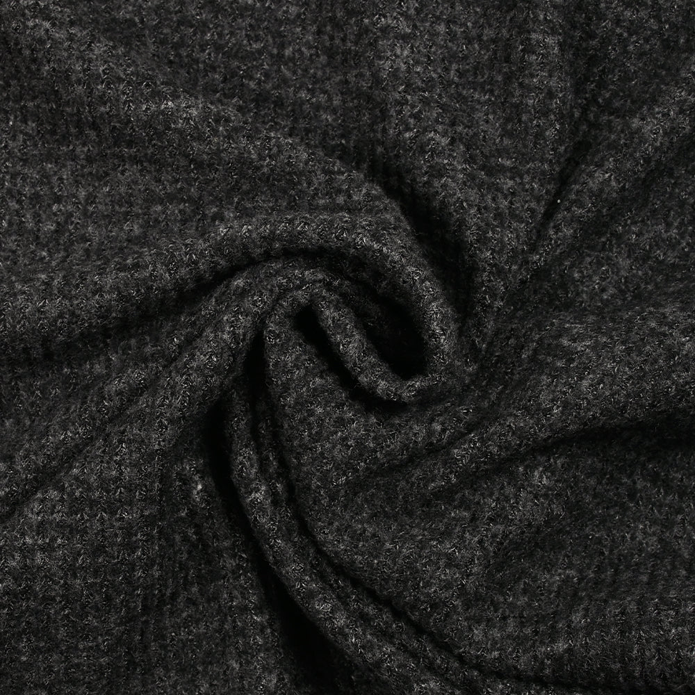 Maille texturée grattée Ori anthracite - Image 2
