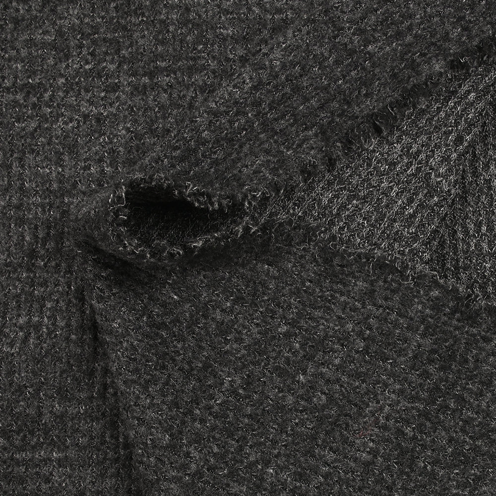 Maille texturée grattée Ori anthracite - Image 5