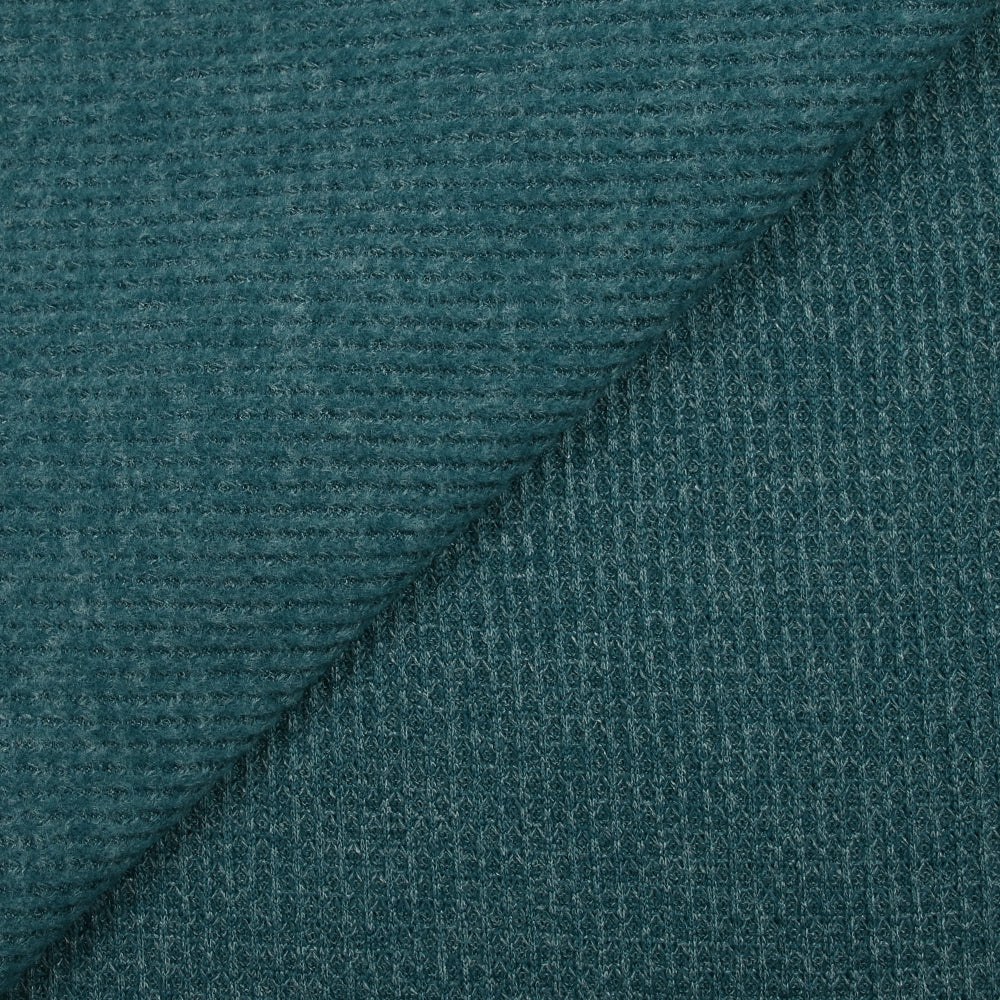 Maille texturée grattée Ori bleu canard - Image 4
