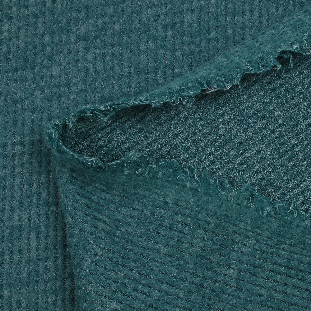 Maille texturée grattée Ori bleu canard - Image 5