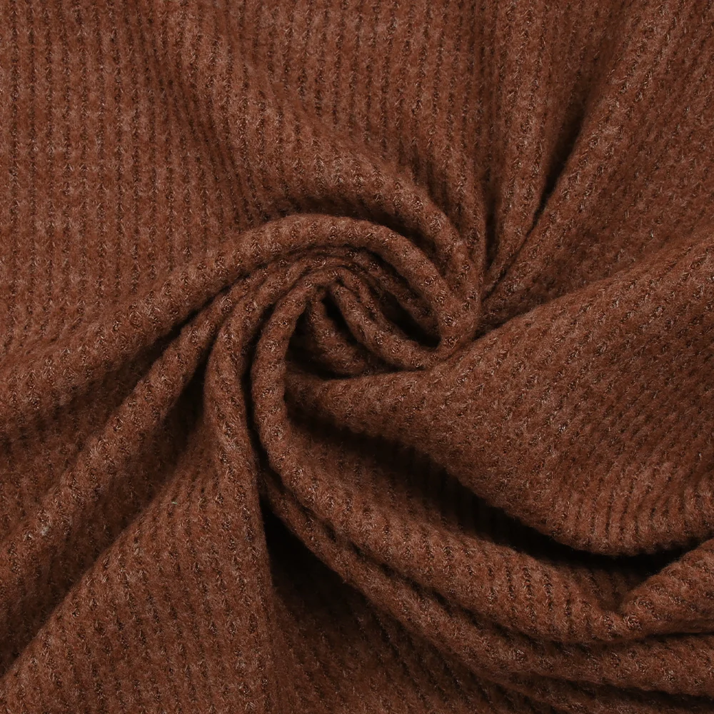 Maille texturée grattée Ori brique - Image 2