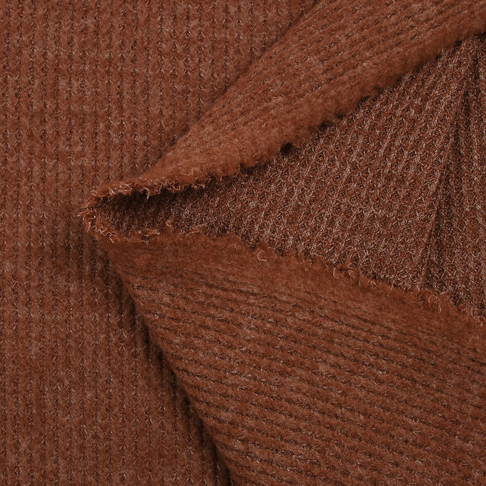 Maille texturée grattée Ori brique - Image 5