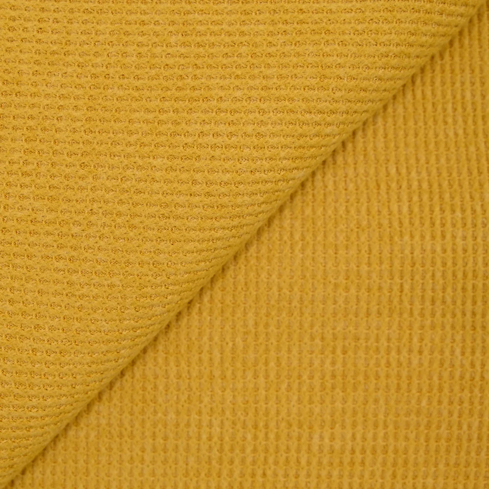 Maille texturée grattée Ori moutarde