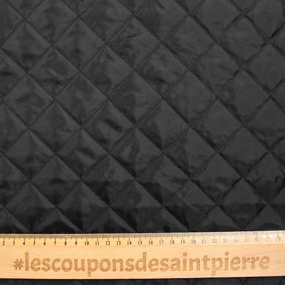 Matelassé à carreaux fin noir - Image 3