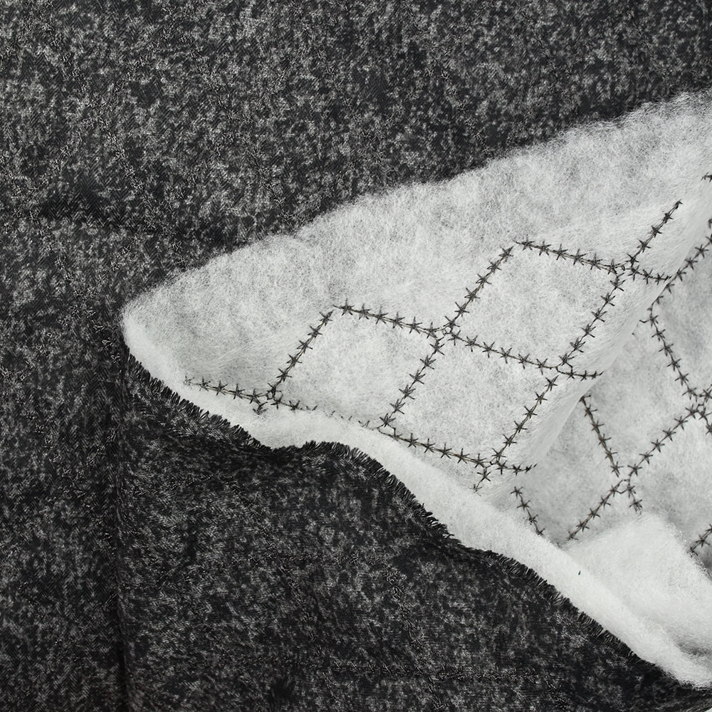 Matelassé étoiles chiné gris anthracite - Image 6