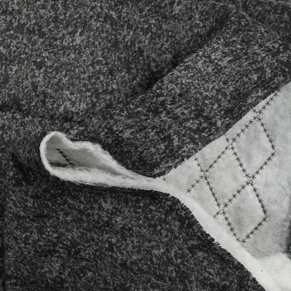 Matelassé étoiles chiné gris anthracite - Image 7