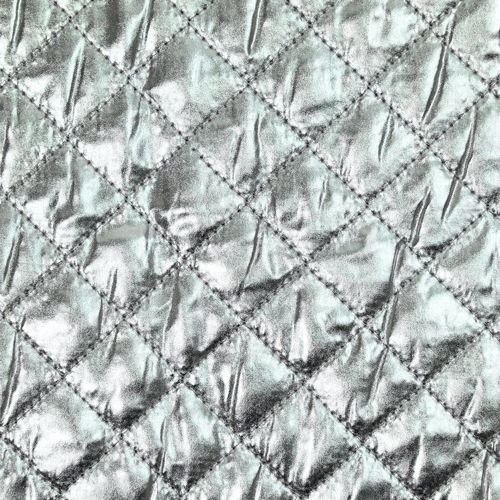 Matelassé polyester argent - Image 4