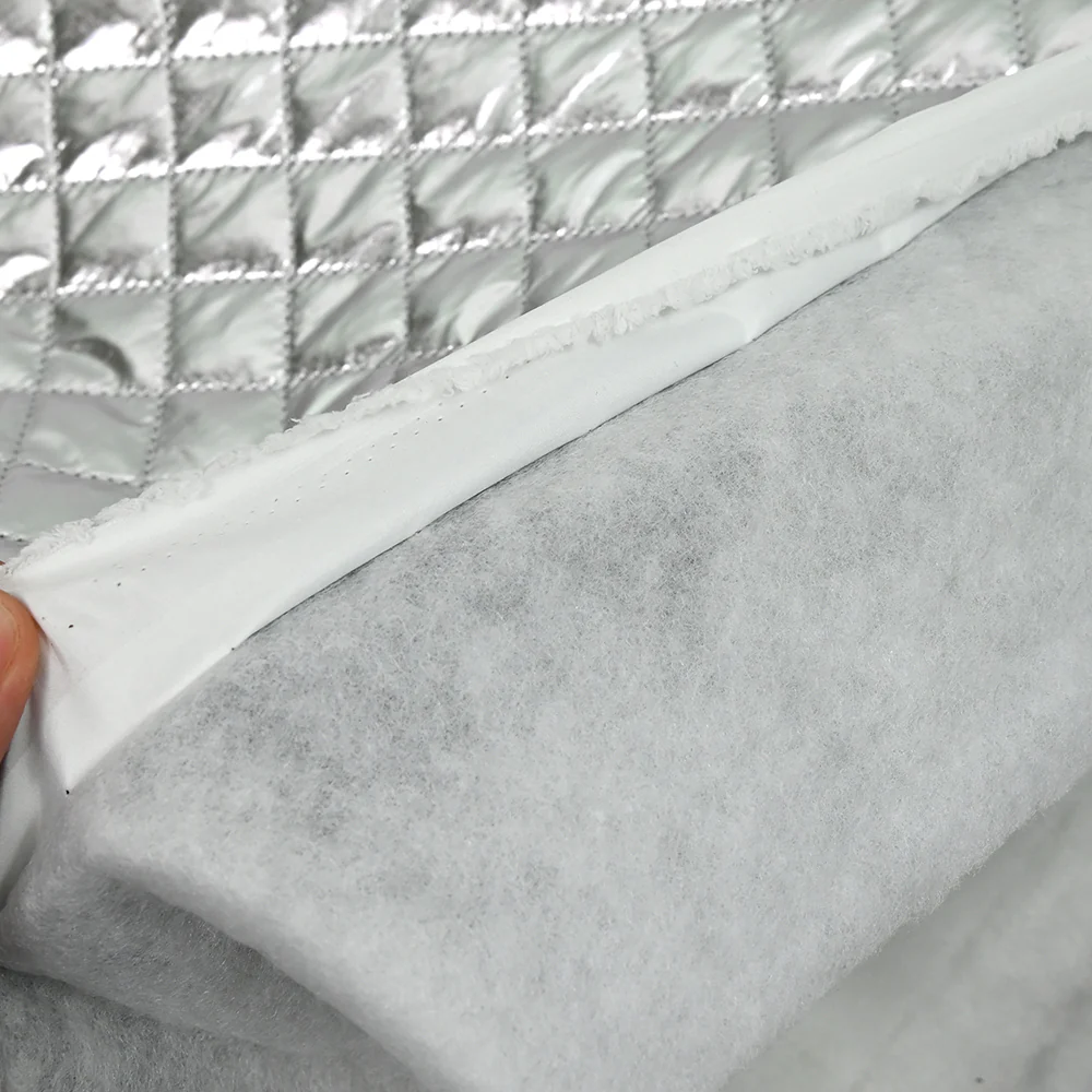 Matelassé polyester argent - Image 5