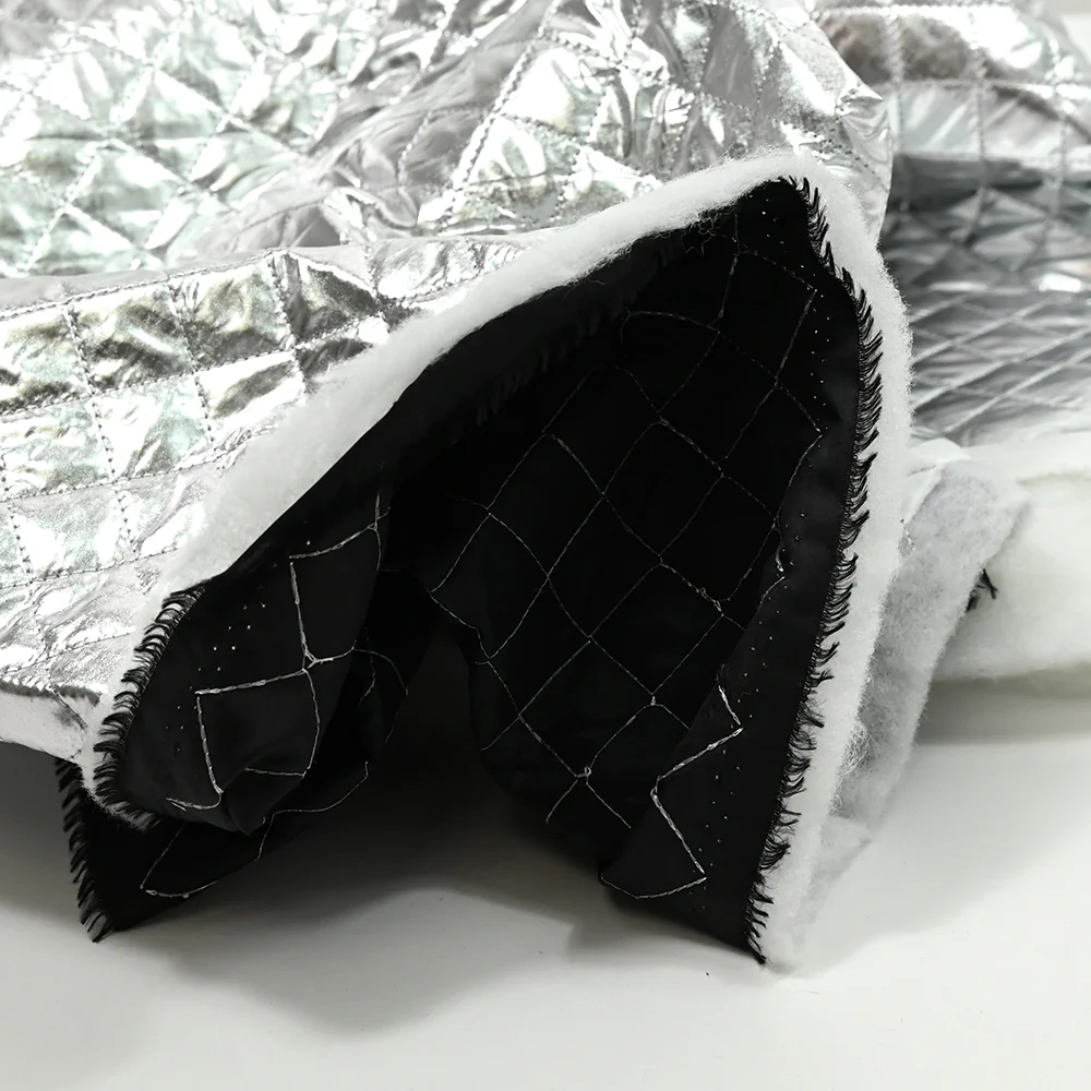 Matelassé polyester argent - Image 7