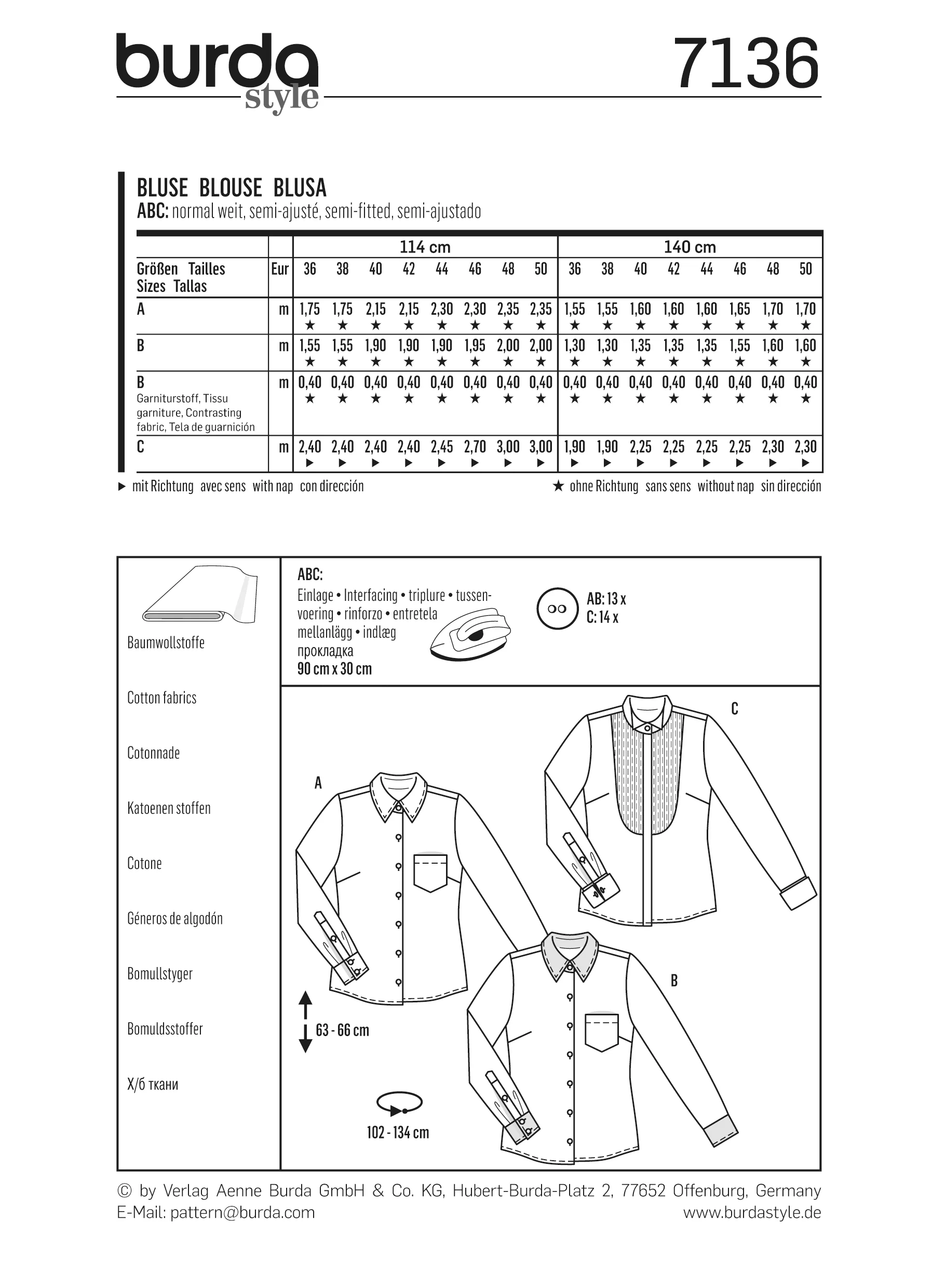 Patron n°: 7136 Chemisier, Blouse - Image 6