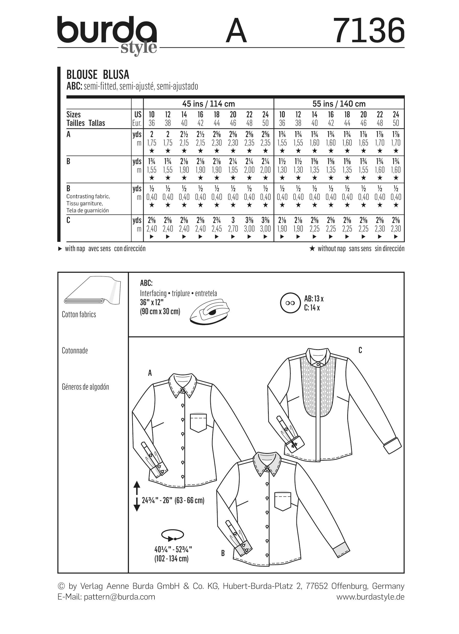 Patron n°: 7136 Chemisier, Blouse - Image 7