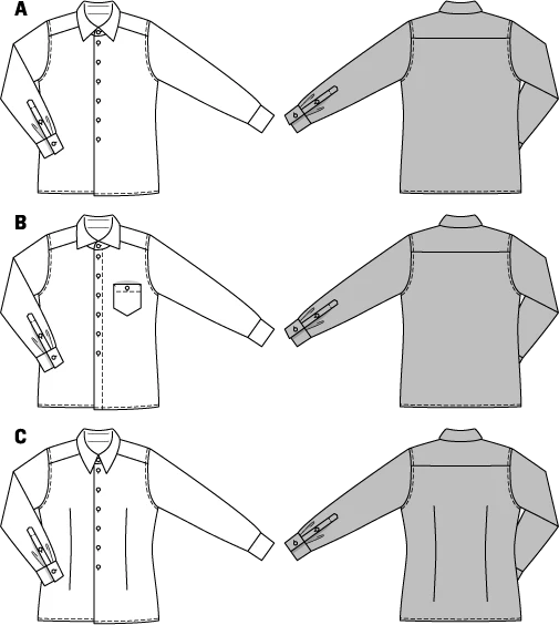 Patron n°7045 : Chemise pour homme - Image 2