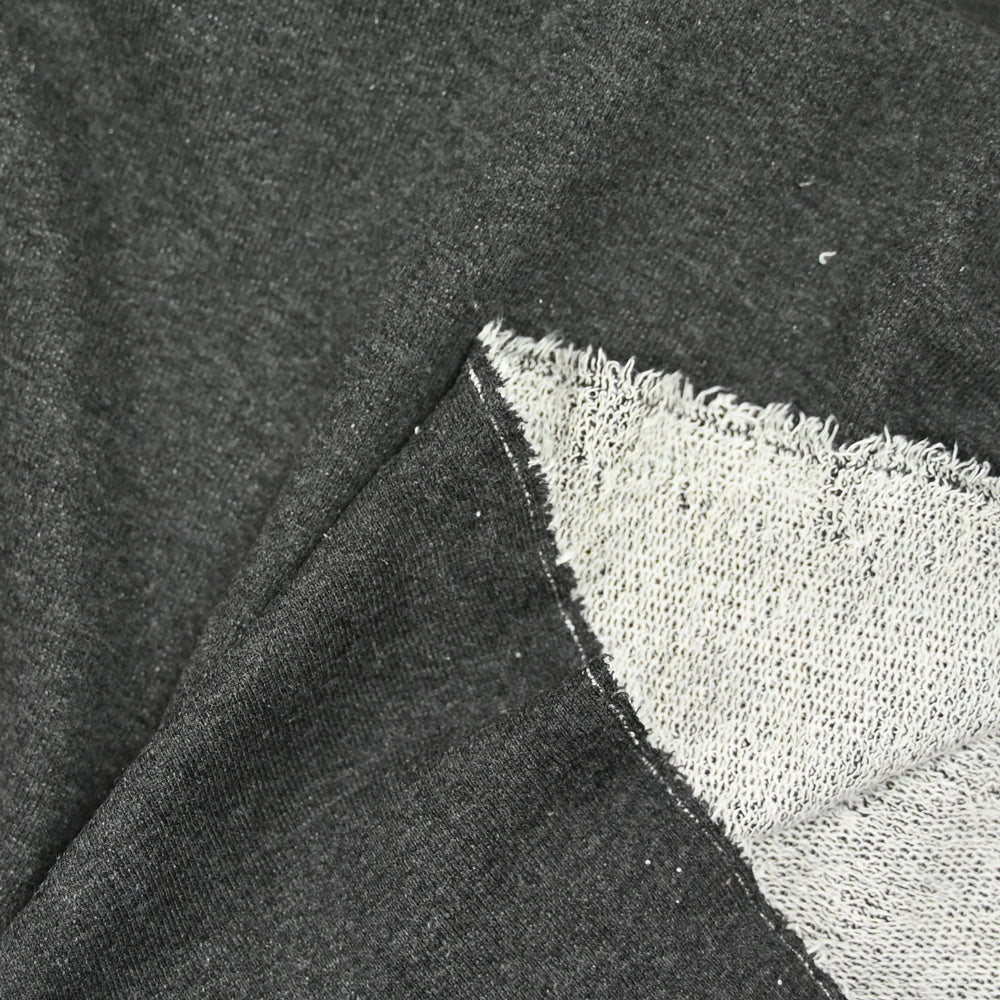 Molleton polycoton french terry gris - Image 3