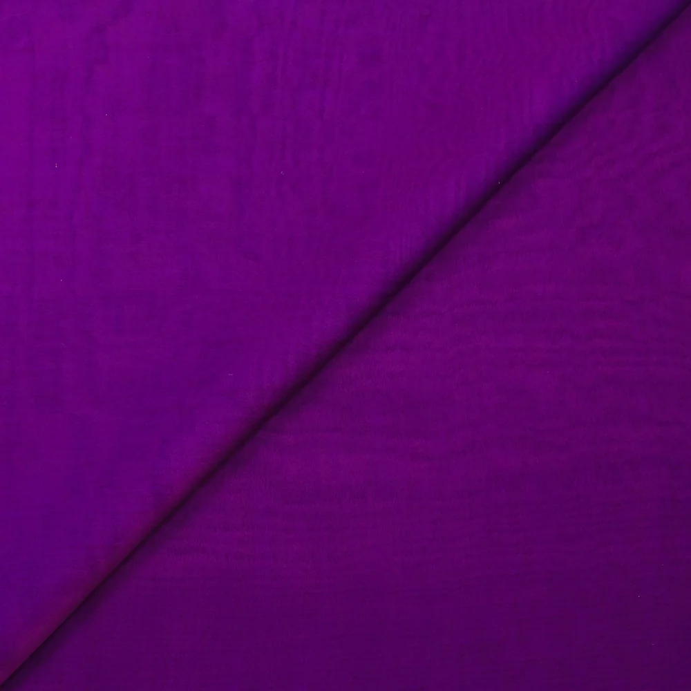 Mousseline 100% soie unie magenta changeant violet