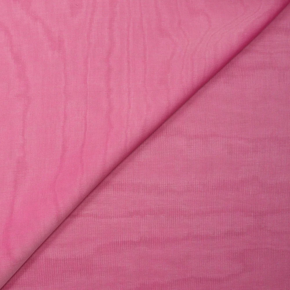 Mousseline 100% soie unie rose clair changeant fuchsia