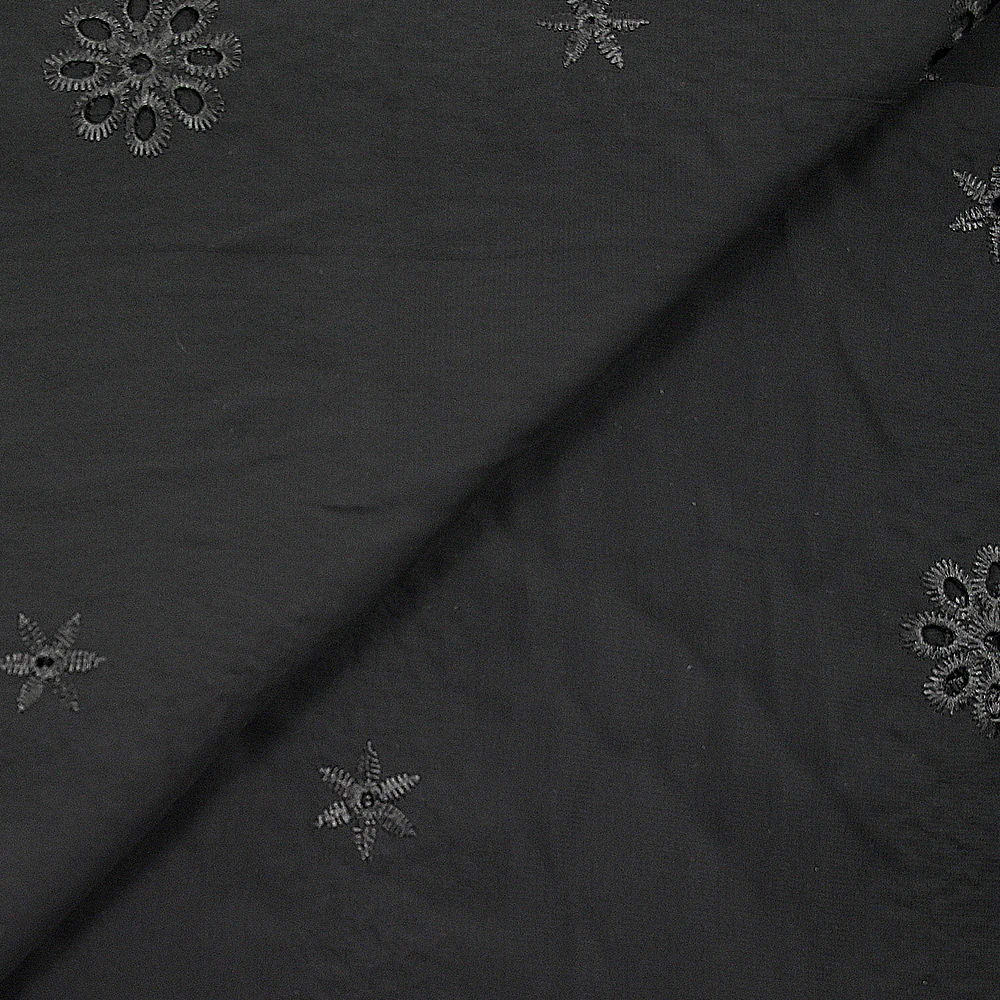 Mousseline brodée Enora noir - Image 3