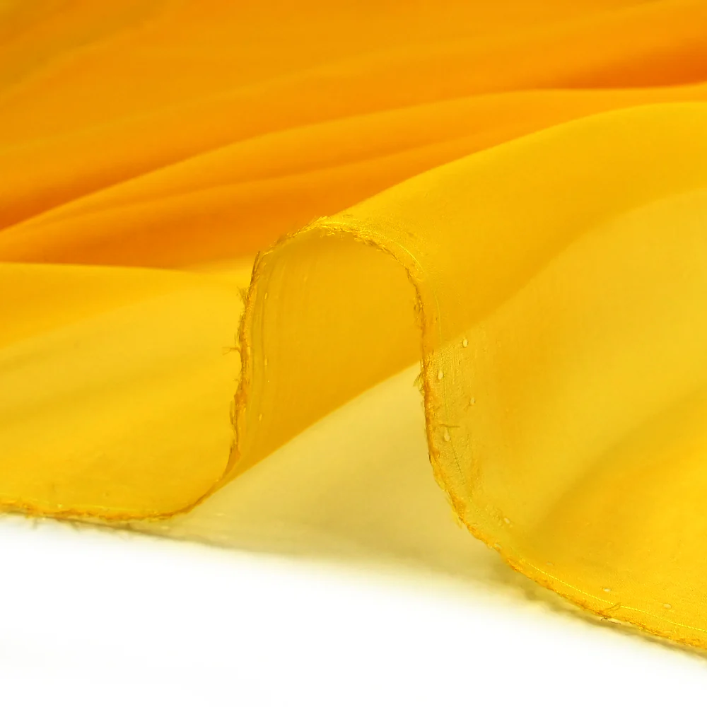 Mousseline de 100% soie mimosa - Image 4