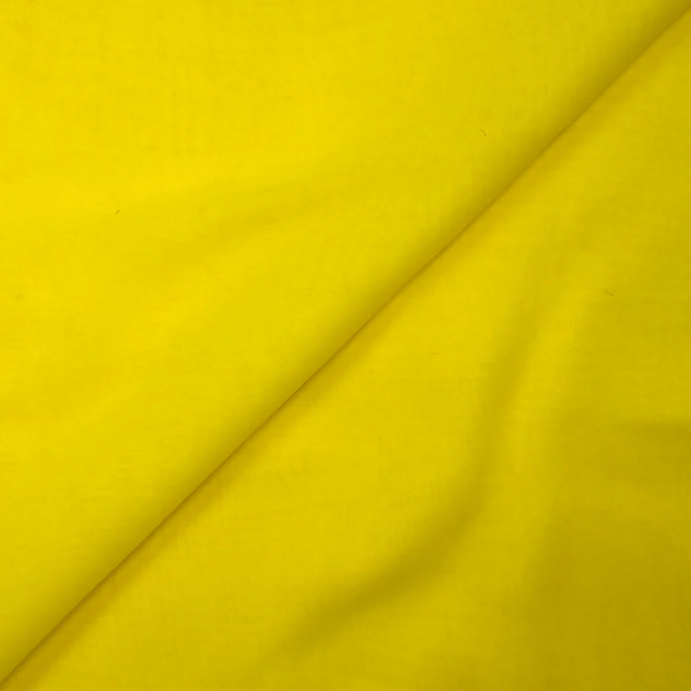 Mousseline de 100% soie unie jaune fluo