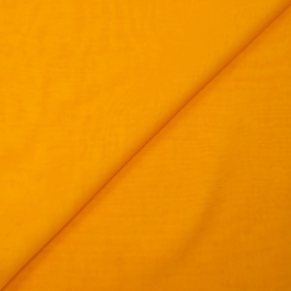Mousseline de 100% soie unie jaune soleil