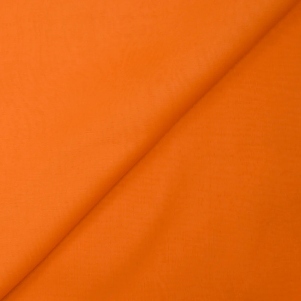 Mousseline de 100% soie unie mandarine