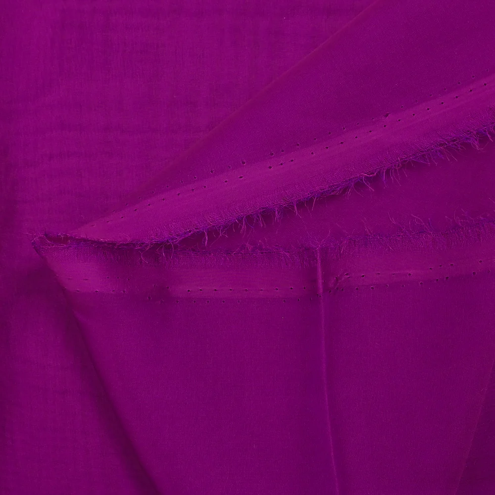 Mousseline de 100% soie unie orchidée - Image 4