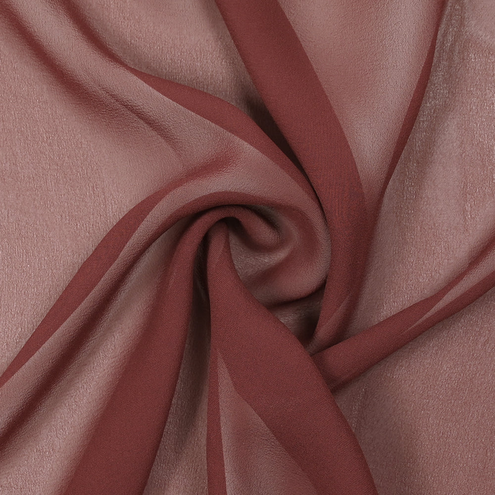Mousseline de 100% soie unie rouge amarante - Image 2