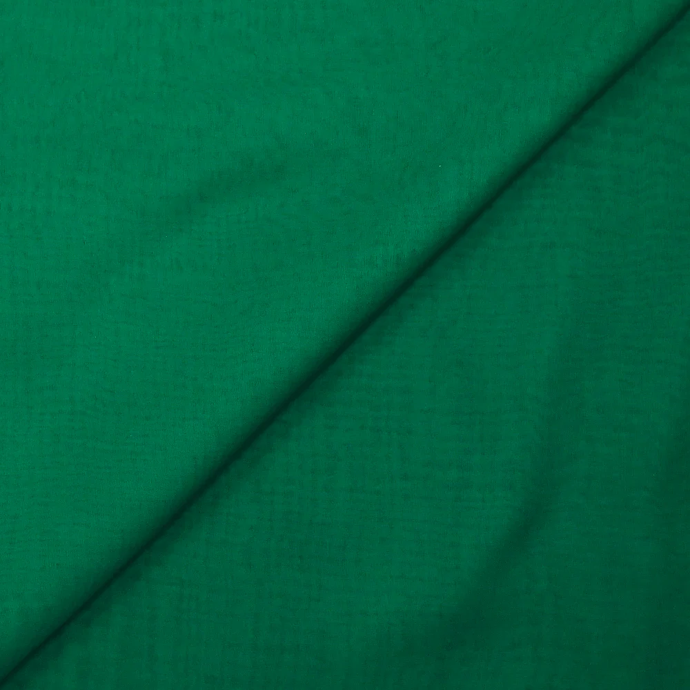 Mousseline de 100% soie unie vert