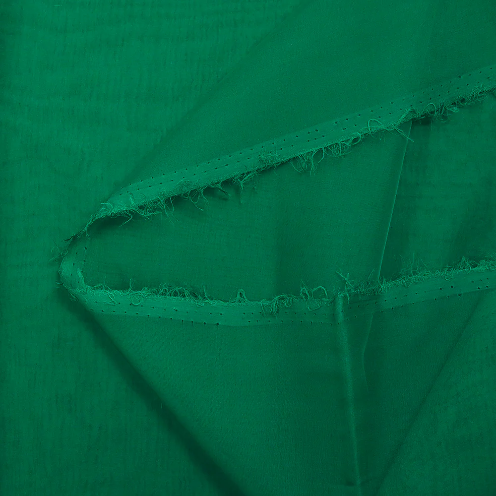 Mousseline de 100% soie unie vert - Image 4