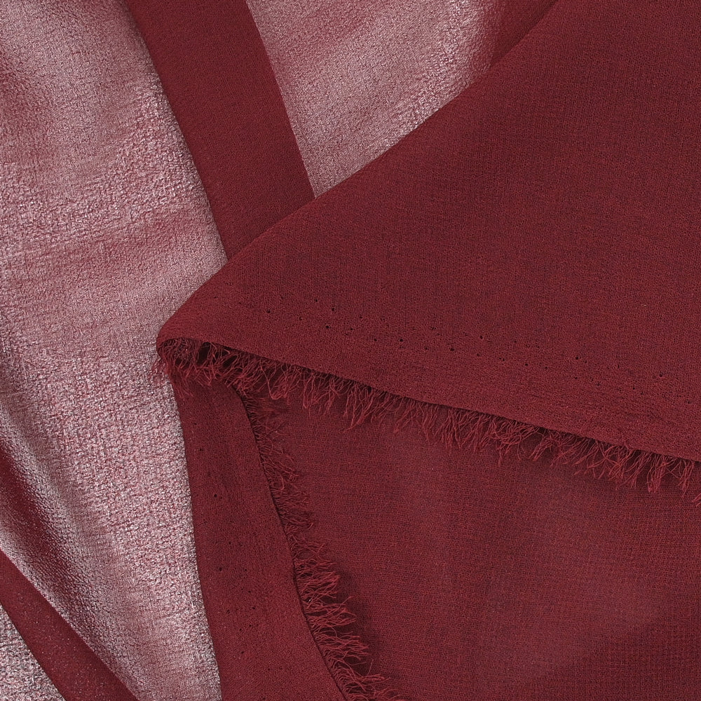 Mousseline unie lie de vin - Image 3