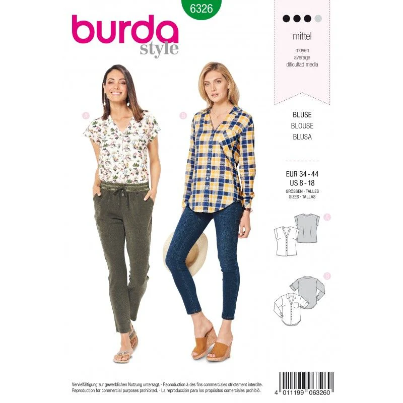 Patron Burda 6326 - Chemisier