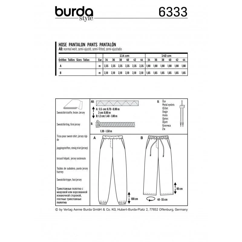 Patron Burda 6333 - Jogging - Image 2