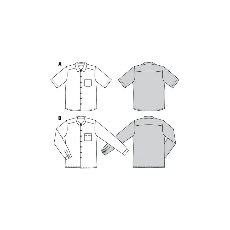 Patron Burda 6349 -Chemise Homme - Image 2