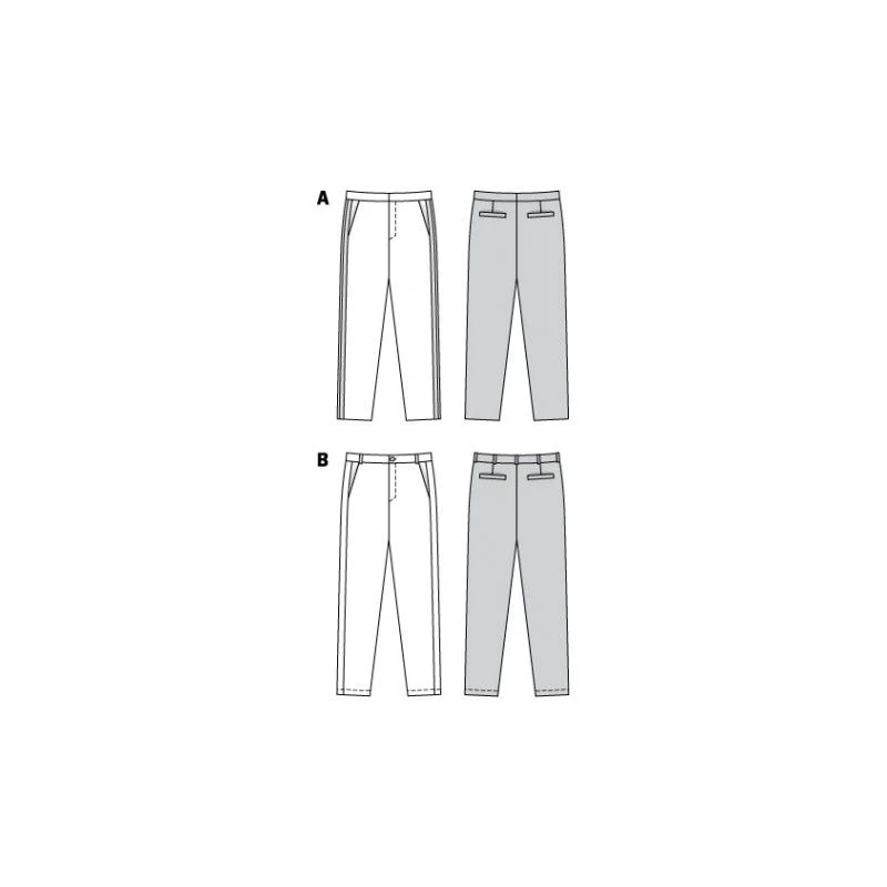 Patron Burda 6350 - Pantalon homme - Image 3