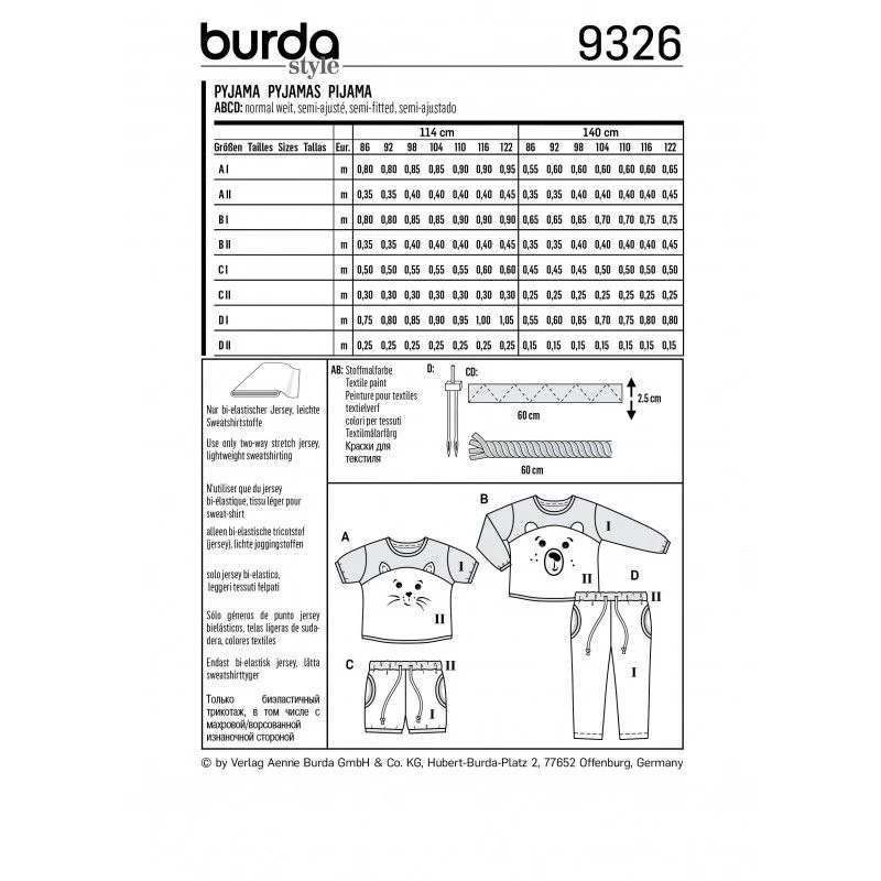 Patron Burda 9326 - Tee-shirt enfant - Image 4