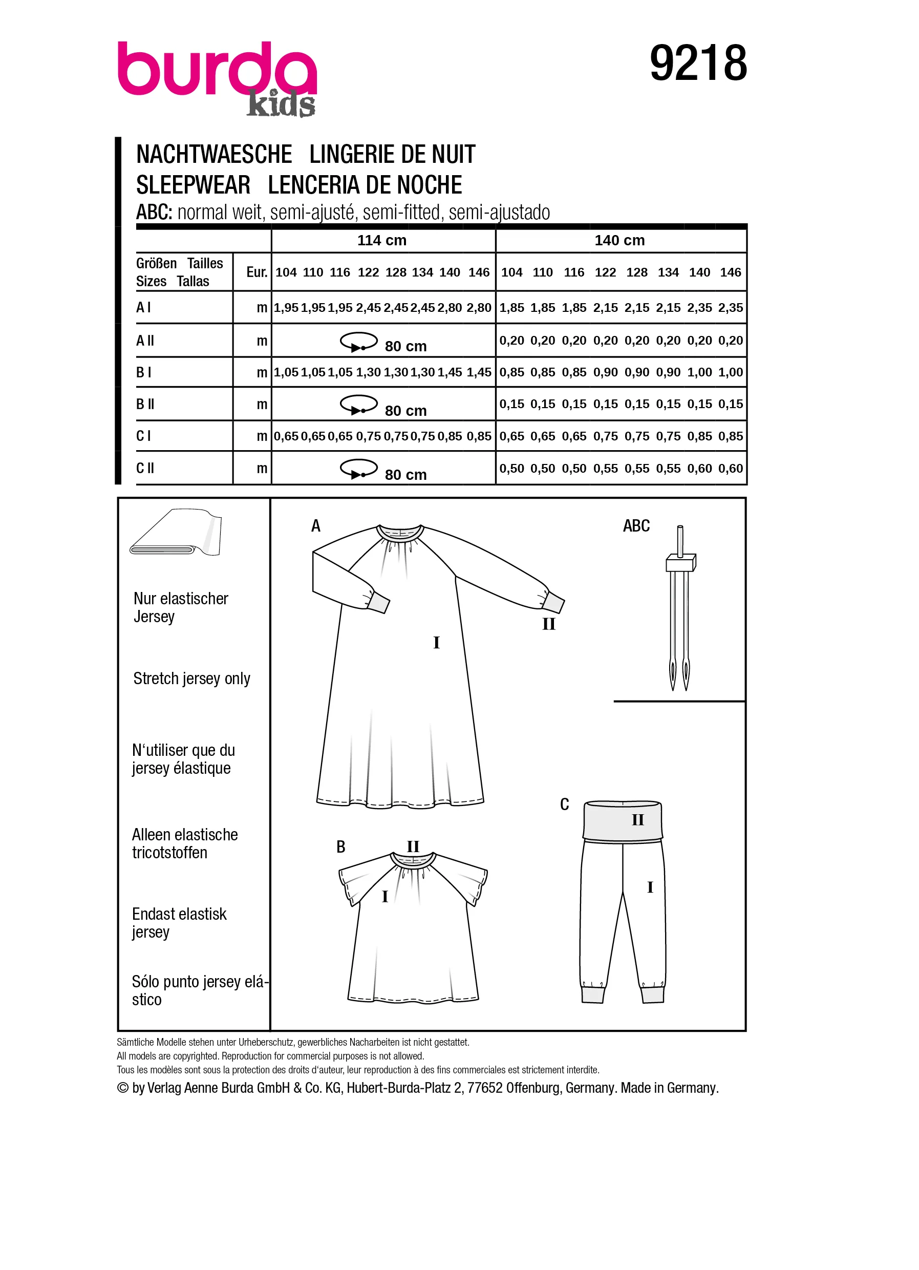 Patron Burda Enfant n°9218 : Ensemble Pyjama - Image 15