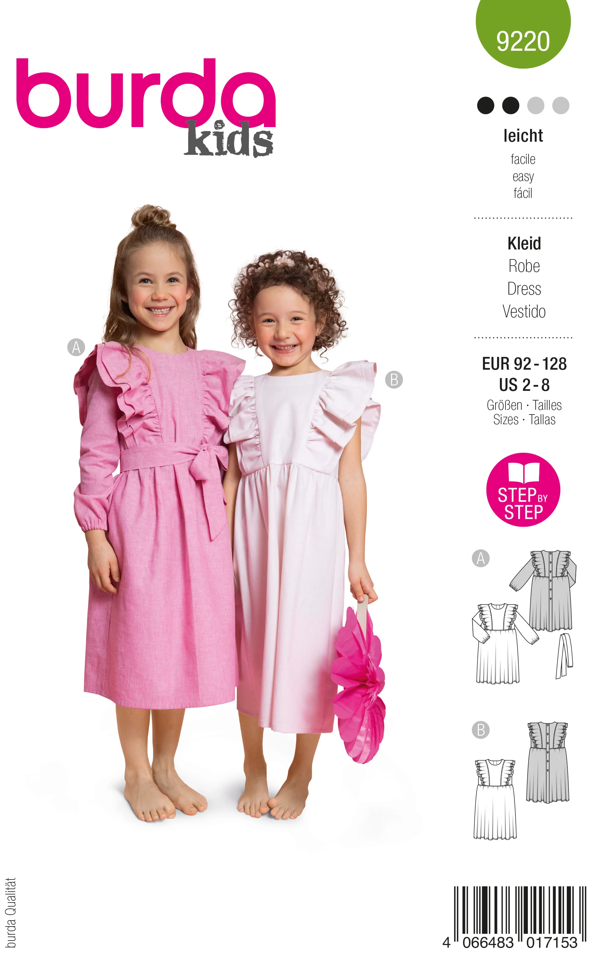 Patron Burda Enfant n°9220 : Robe