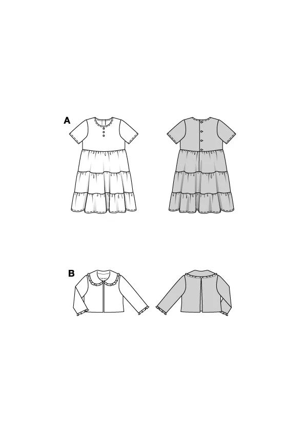 Patron Burda Enfant n°9225 : Robe & Veste - Image 2