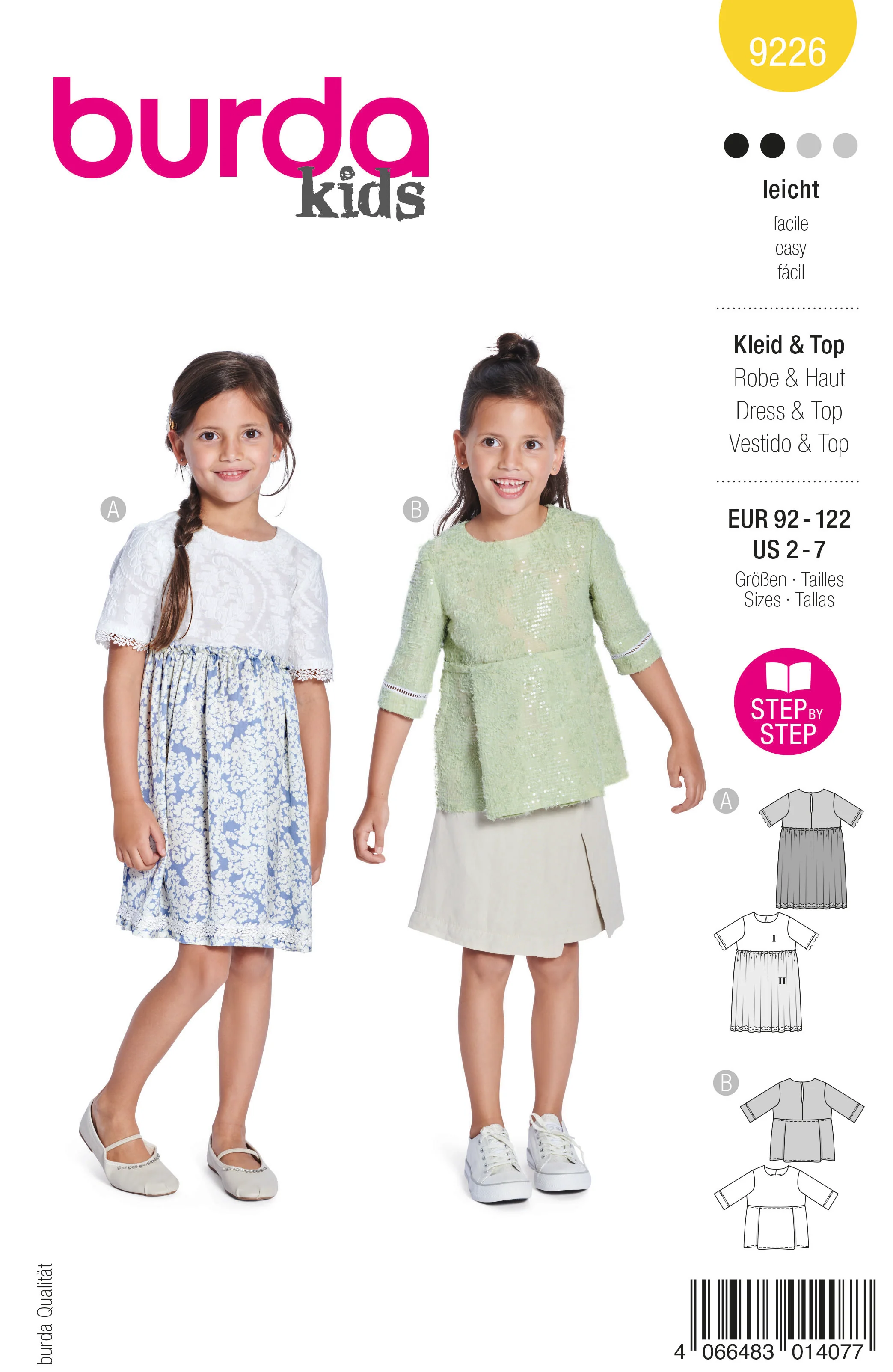 Patron Burda Enfant n°9226 : Robe & Haut