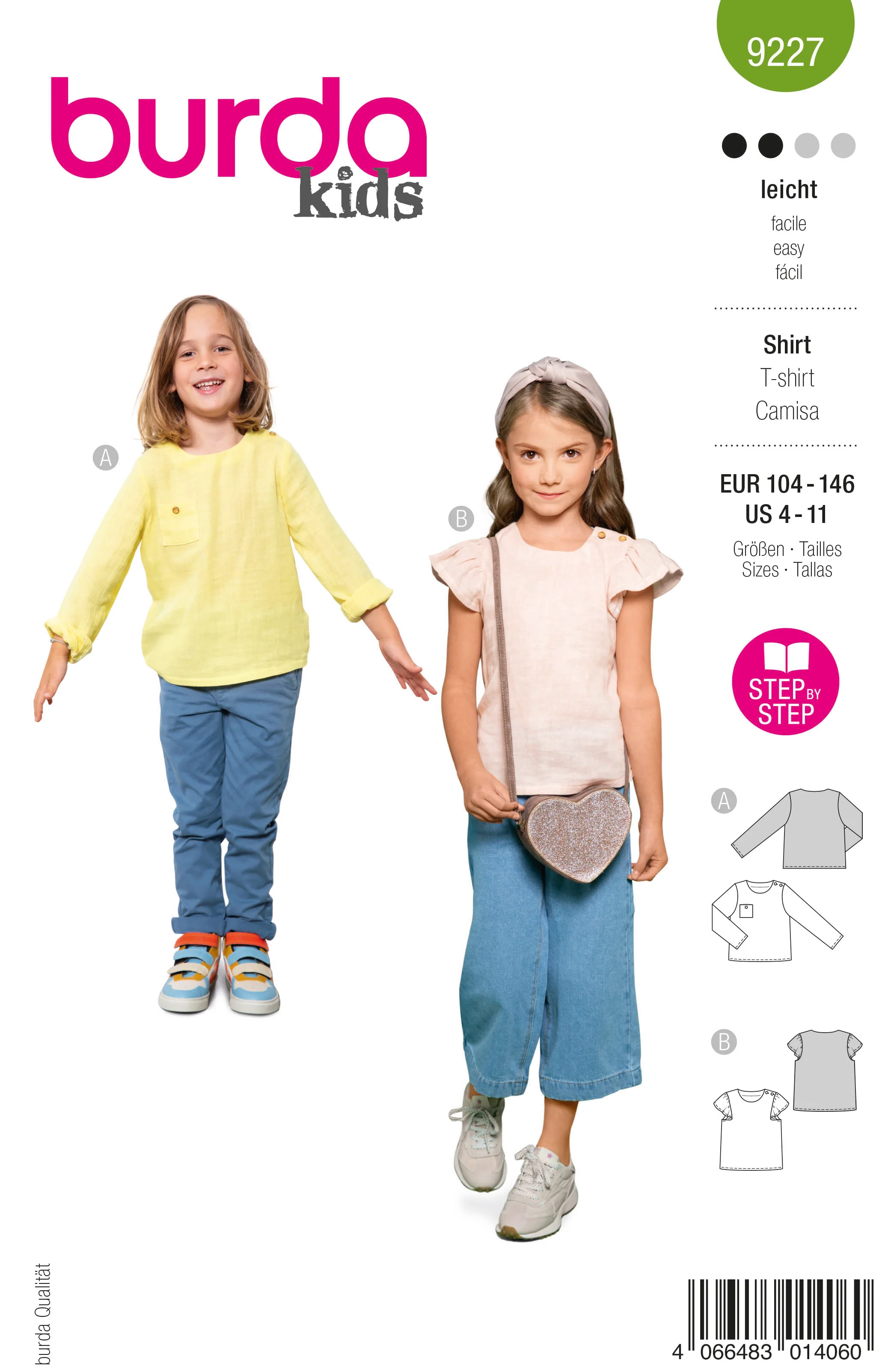 Patron Burda Enfant n°9227 : T-shirt