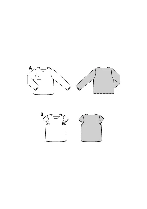 Patron Burda Enfant n°9227 : T-shirt - Image 2
