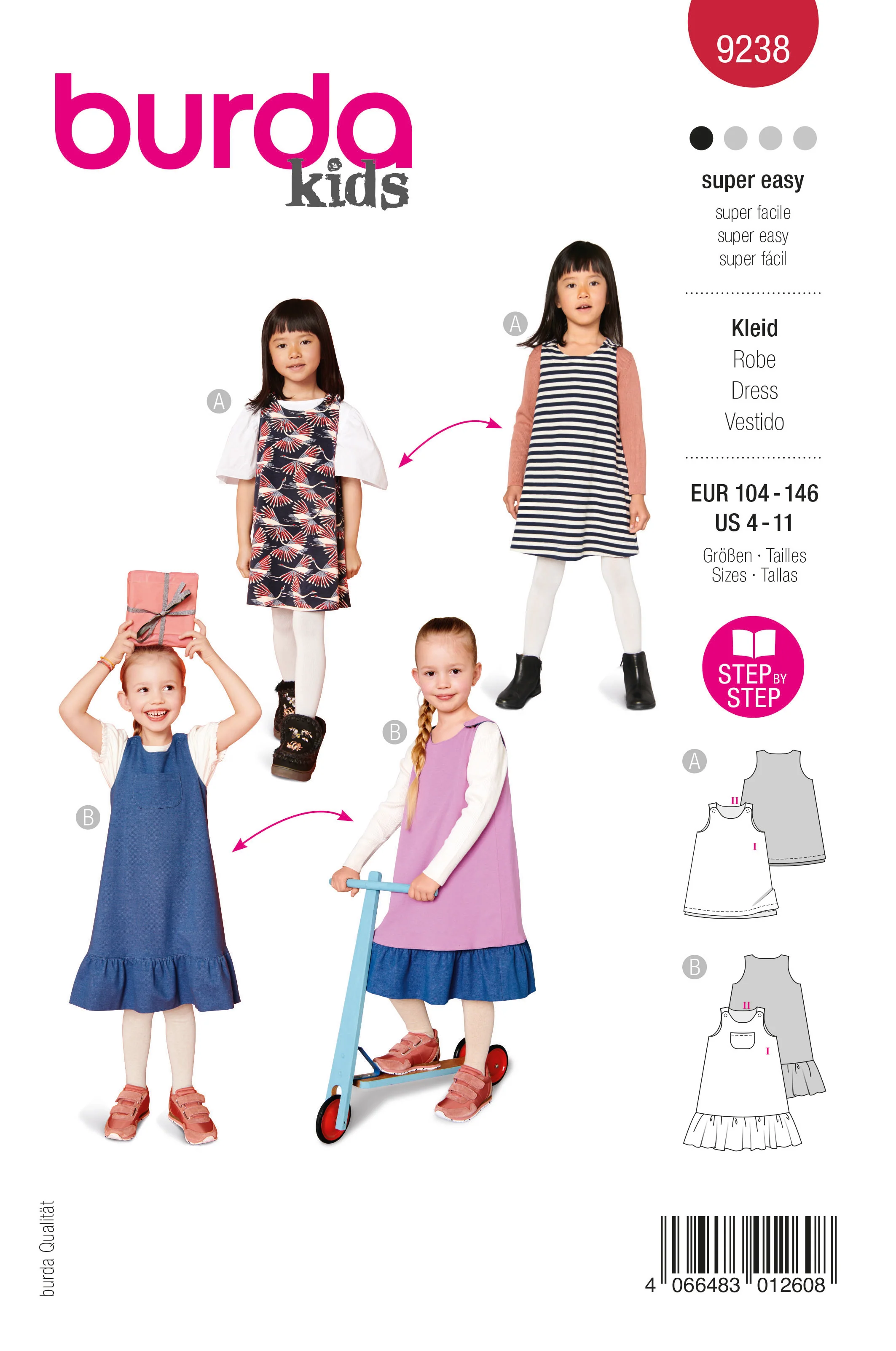 Patron Burda Enfant n°9238 : Robe