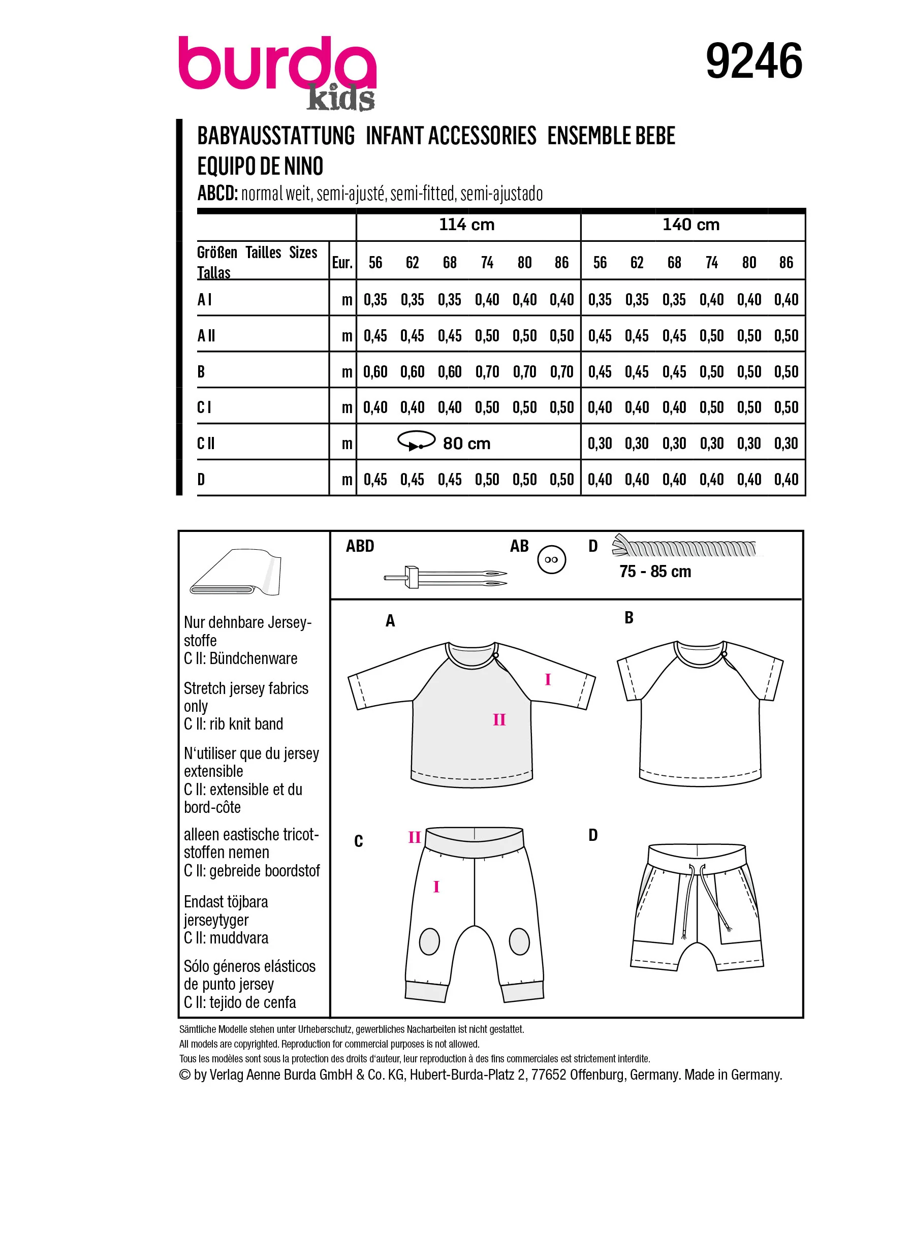 Patron Burda Enfant n°9246 : Ensemble bébé - Image 6
