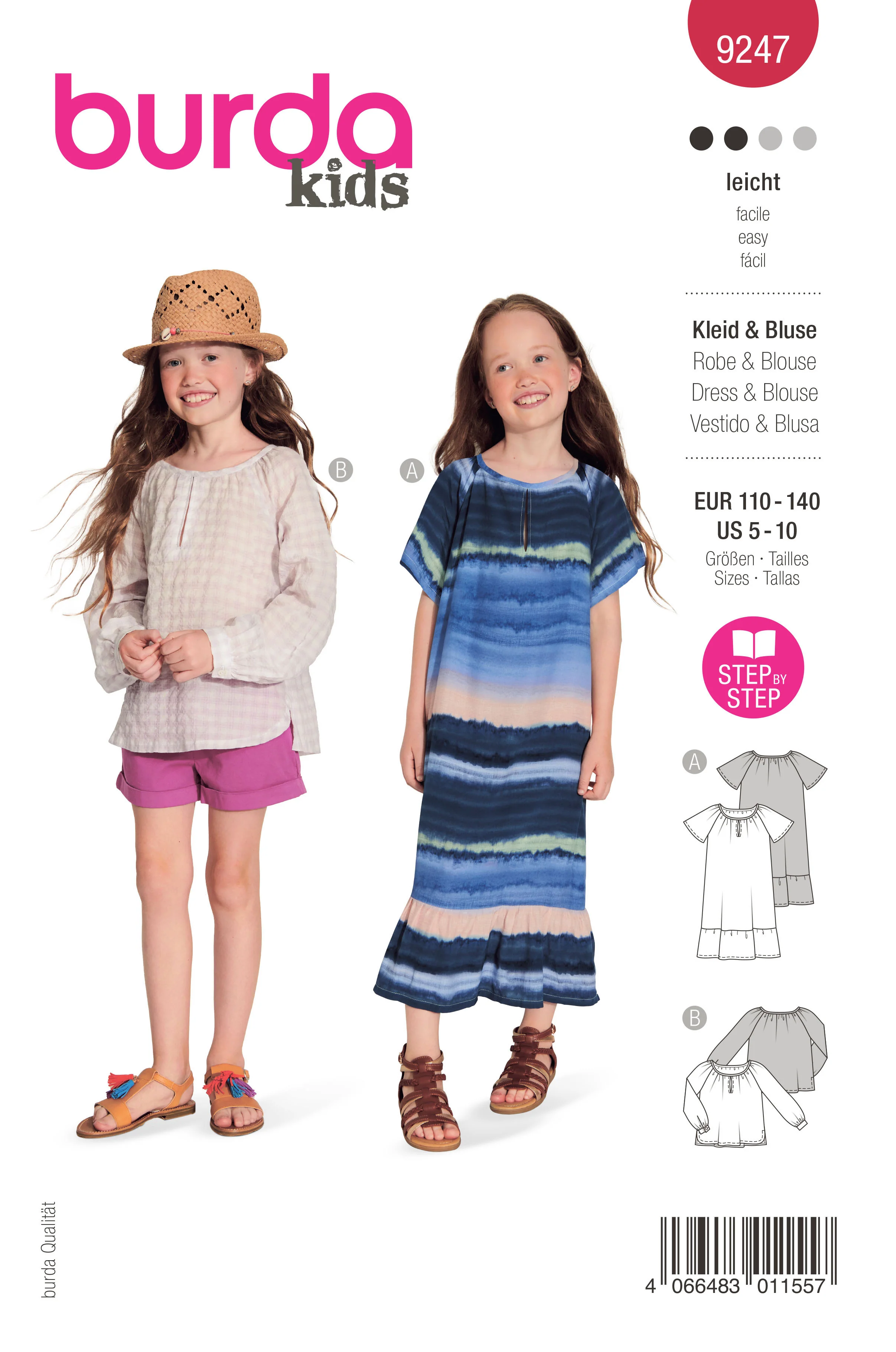 Patron Burda Enfant n°9247 : Robe & Blouse