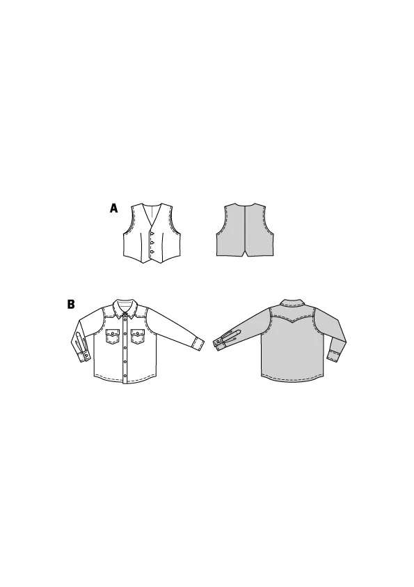 Patron Burda Enfant n°9248 : Chemise & Gilet - Image 2