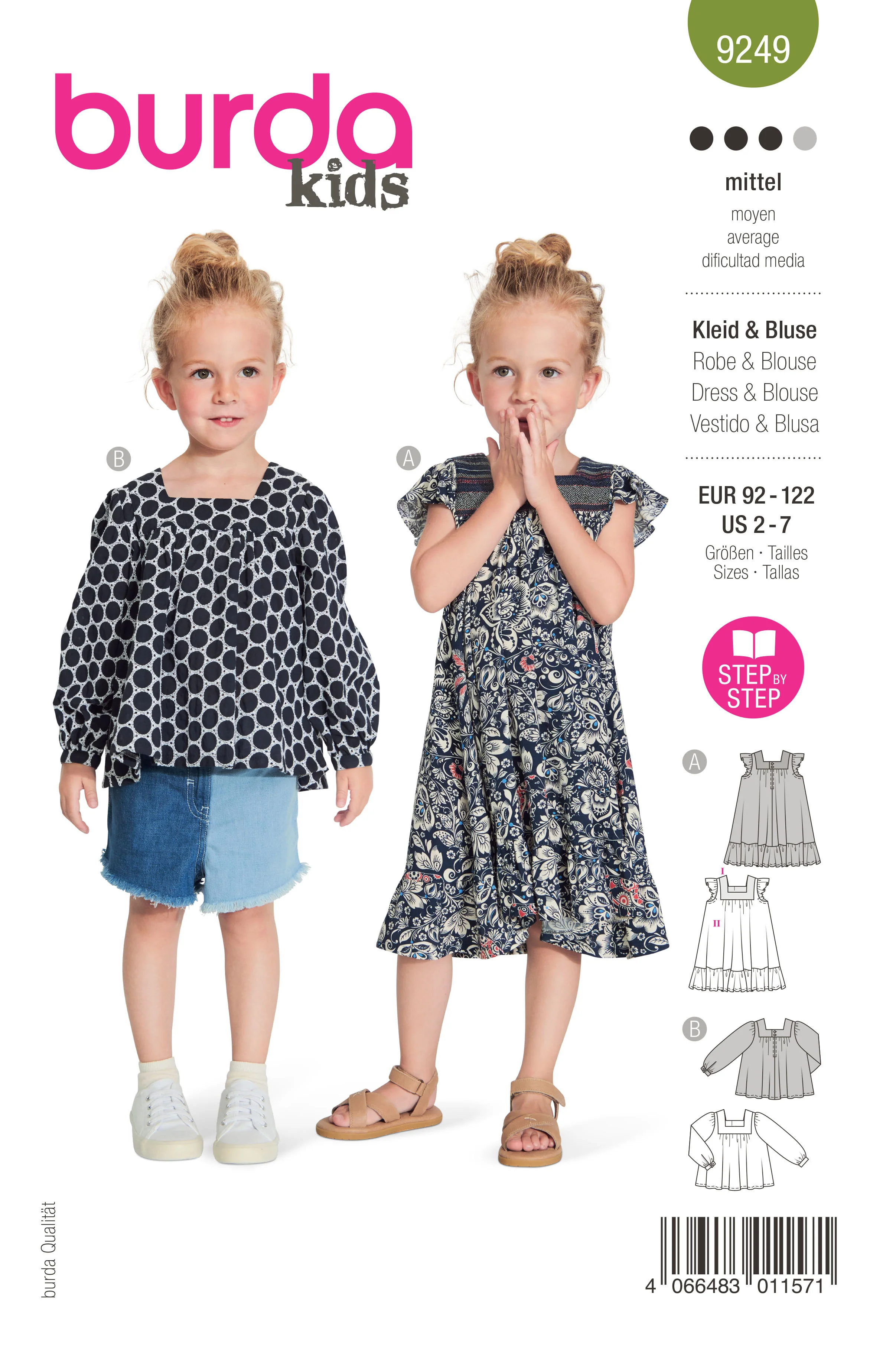 Patron Burda Enfant n°9249 : Robe & Blouse