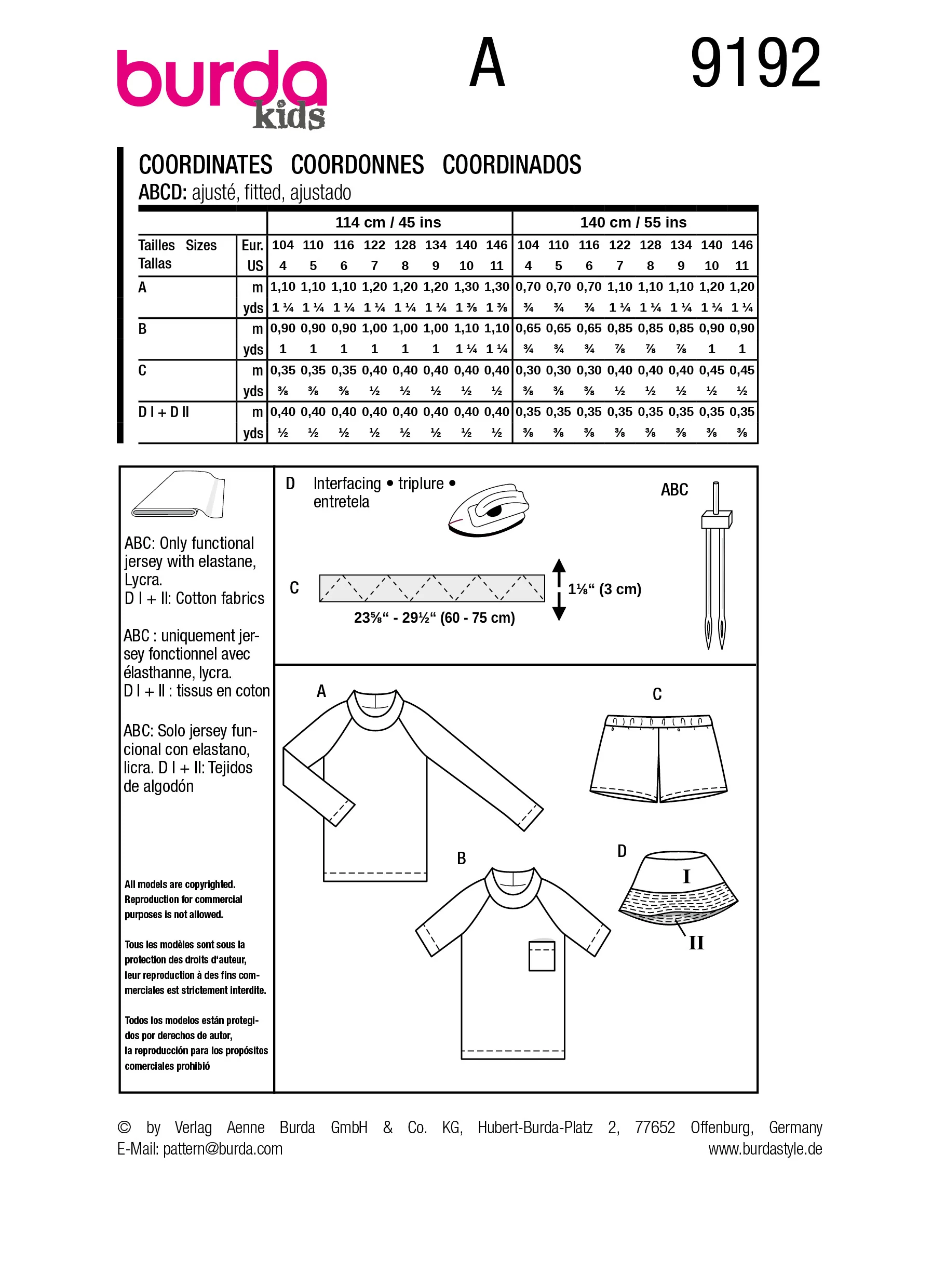 Patron Burda kids n°9192 : Maillot de bain - Image 9