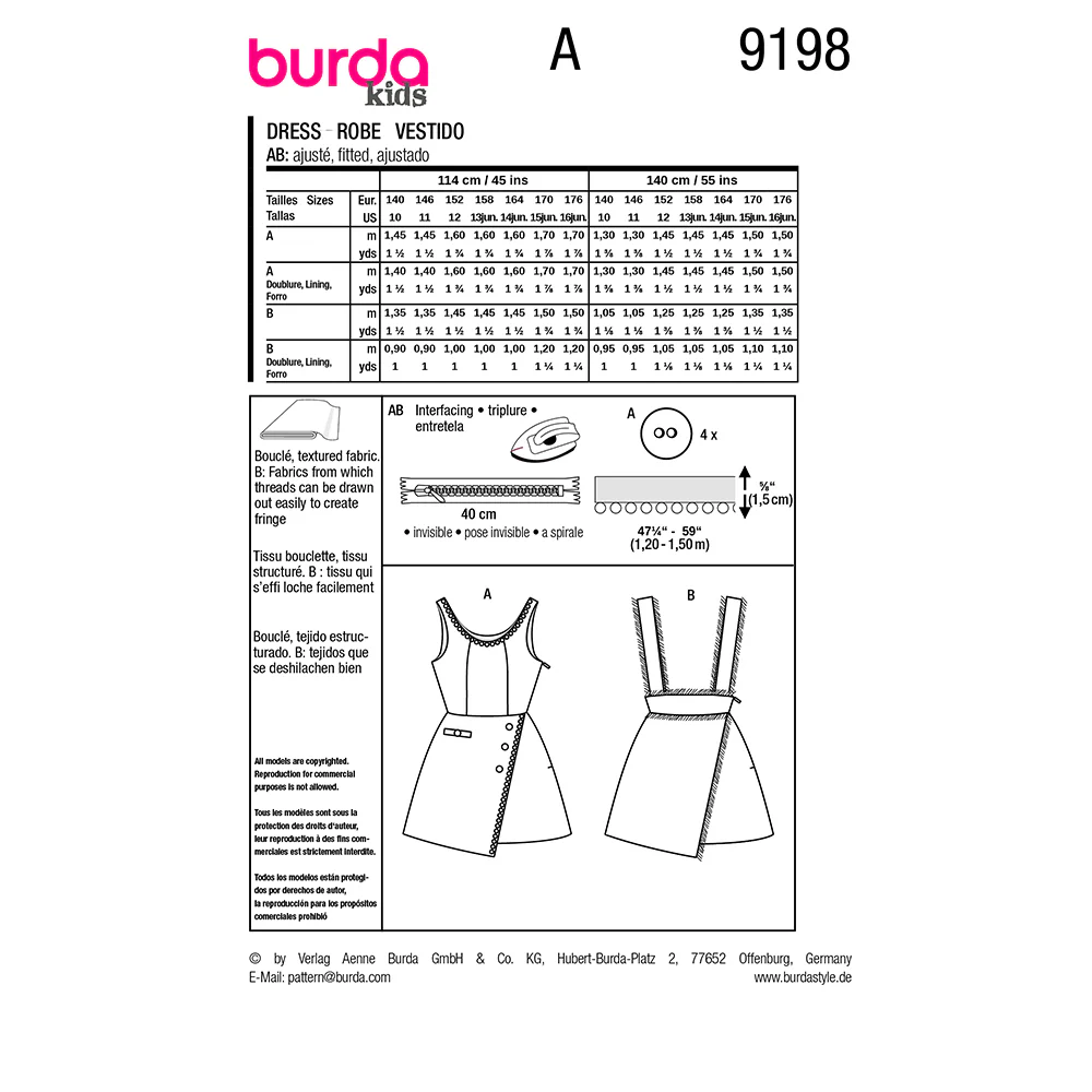 Patron Burda kids n°9198 : Robe - Image 7