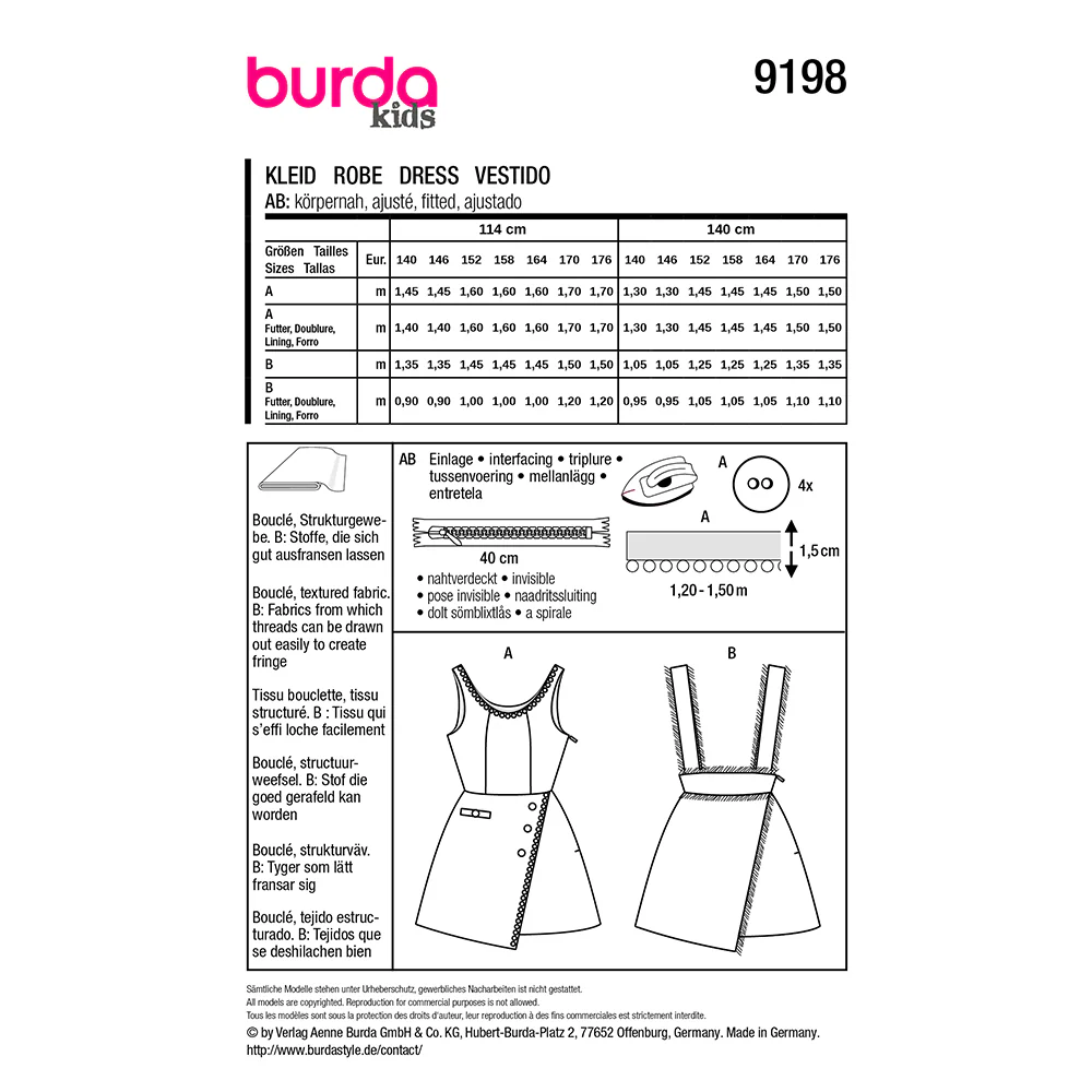 Patron Burda kids n°9198 : Robe - Image 8