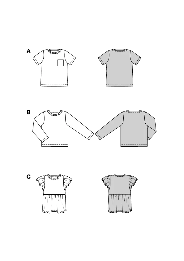 Patron Burda kids n°9205 : T-shirt - Image 2